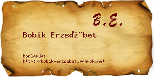 Bobik Erzsébet névjegykártya